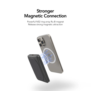 Veger W1175 MagOn Pro MagSafe Power Bank 10000mAh 22.5W με Θύρα USB-C Μαύρο