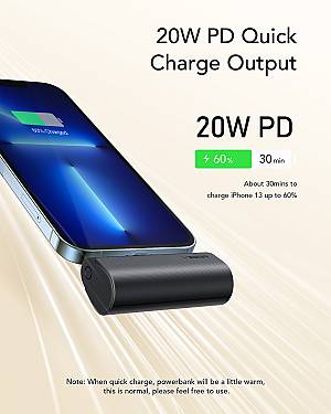 Veger V0556P Power Bank 5000mAh 20W Power Delivery Μαύρο