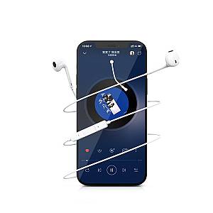 Recci Rep-l28 Earbuds Handsfree Headphones with Connector Lightning White