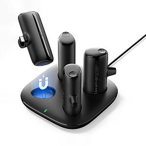 Viyisi G007C Magnetic Charging Station With 4 X Powerbank / Portable Charging Batteries With Built-in Type-c - 4 X 5000mah - 20w 5000mAh Black
