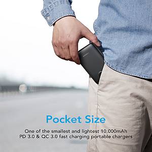 Veger S11 Power Bank 10000mAh 20W με Θύρα USB-A και Θύρα USB-C Quick Charge 3.0 / Power Delivery Μαύρο