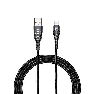 Veger V105 Braided USB to Lightning Cable Μαύρο 1.2m