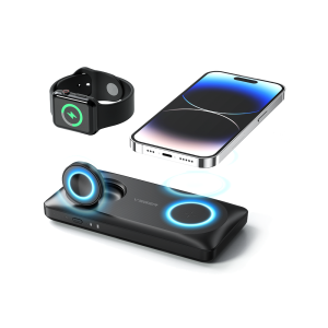 Veger W1156 MagMulti Wireless MagSafe Power Bank 10000mAh 15W with USB-A Port and USB-C Port Black