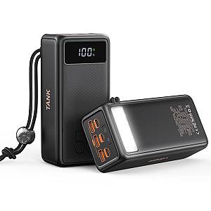Veger VP5001C Tank Boost Power Bank 56000mAh 100W with 3 USB-A Ports and 2 USB-C Ports Power Delivery Black
