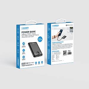 Veger S11 Power Bank 10000mAh 20W με Θύρα USB-A και Θύρα USB-C Quick Charge 3.0 / Power Delivery Μαύρο