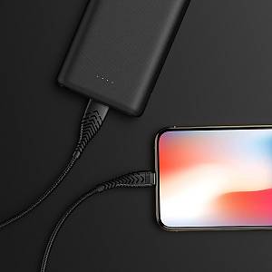 Veger V105 Braided USB to Lightning Cable Μαύρο 1.2m