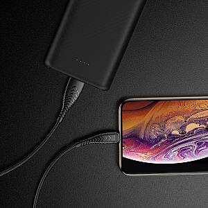 Veger V105 Braided USB to Lightning Cable Μαύρο 1.2m