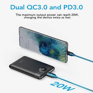 Veger S11 Power Bank 10000mAh 20W με Θύρα USB-A και Θύρα USB-C Quick Charge 3.0 / Power Delivery Μαύρο