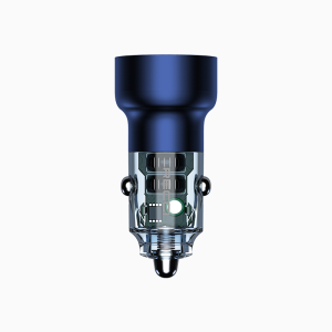 RECCI RCC-N20 50W PD3.0+QC3.0 Transparent Car Charger With Dig. Display - Blue