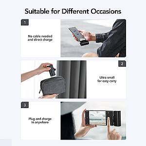 Veger W0558 Power Bank 5000mAh 20W με Θύρα USB-Type C Fast Charging Μαύρο