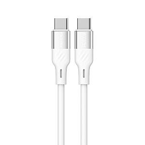 RECCI RS22CC - PD100W Fast Charging Silicone Data Cable C To C Hight Power Output 1.5M - White