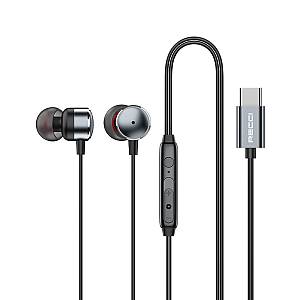 RECCI REP-L38 - Metal Wired Earphone In-ear Design - Silver Gray