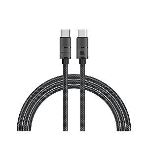 RECCI RS12CC - WARRIOR PD100W Type-C To Type-C Cable Braided Wire + Aluminum Alloy 2M - Black