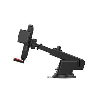 Recci RZ02 Automatic Mechanism Extendable Telescopic Suction Cup Design Car Phone Holder Black