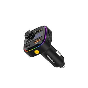 RECCI RQ08 15W+15W MULTI-FUNCTIONAL WITH FM CAR CHARGER – BLACK