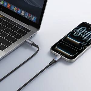 VEGER CC2-ZSD 240W USB-C to USB-C Cable PD 3.1 with Smart LED Indicator, 1.5m Premium Nylon Braided Fast Charging Cord for MacBook Pro, Gaming Laptops, iPad Pro, Samsung S26, PPS 2.0