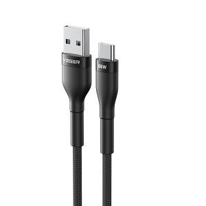VEGER AC04 66W USB-A to USB-C Cable, 1.2m Premium Braided Fast Charging Cord for Huawei SuperCharge, Oppo SuperVOOC, Xiaomi Quick Charge, Type-C Charging Cable
