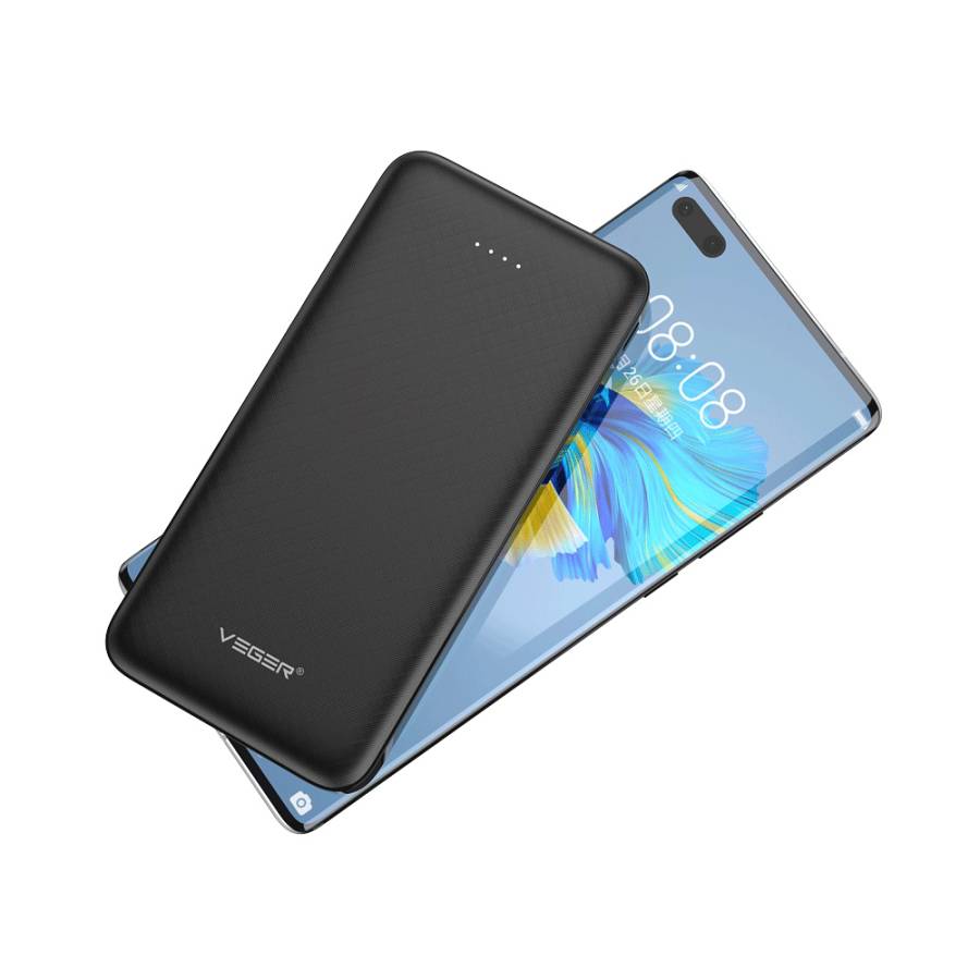 Veger A10 Power Bank 10000mAh με 2 Θύρες USB-A Μαύρο