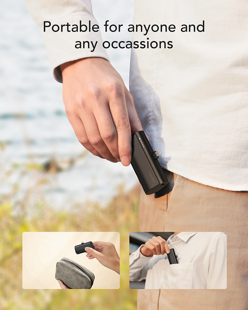 Veger V0556P Power Bank 5000mAh 20W Power Delivery Μαύρο