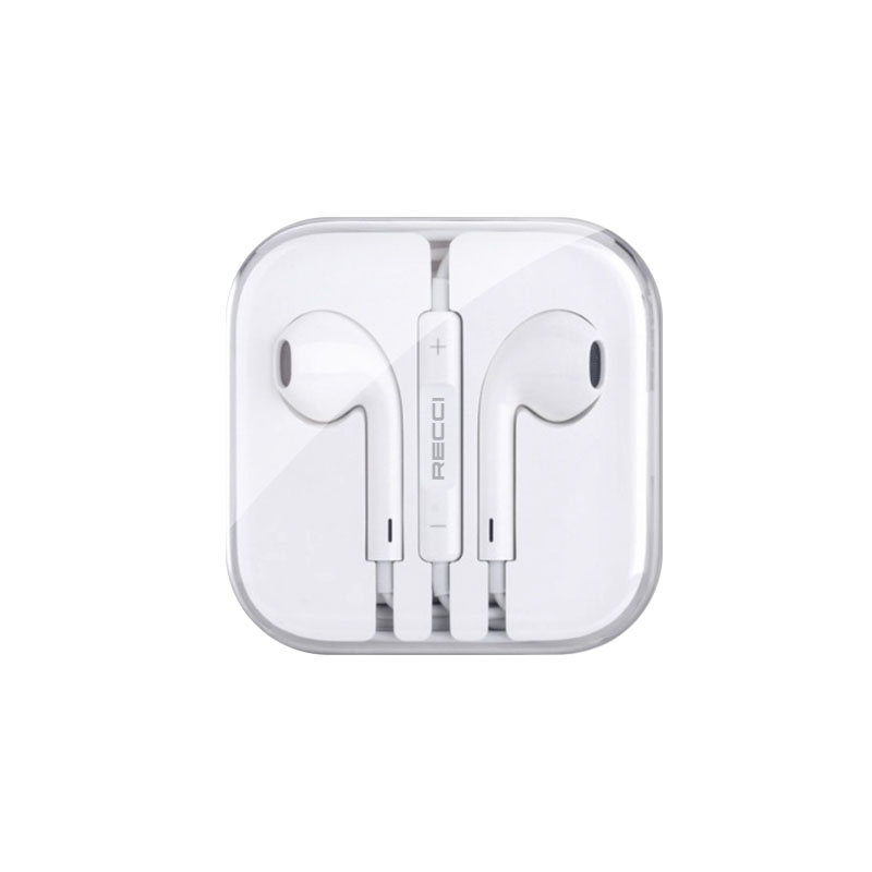 Recci REP-L27 In-ear Handsfree Headphones with Connector USB-C - White