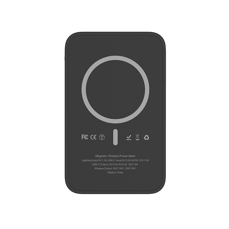 Veger W0553 Tiny MagSafe Power Bank 5000mAh 20W με Θύρα USB-C Μαύρο