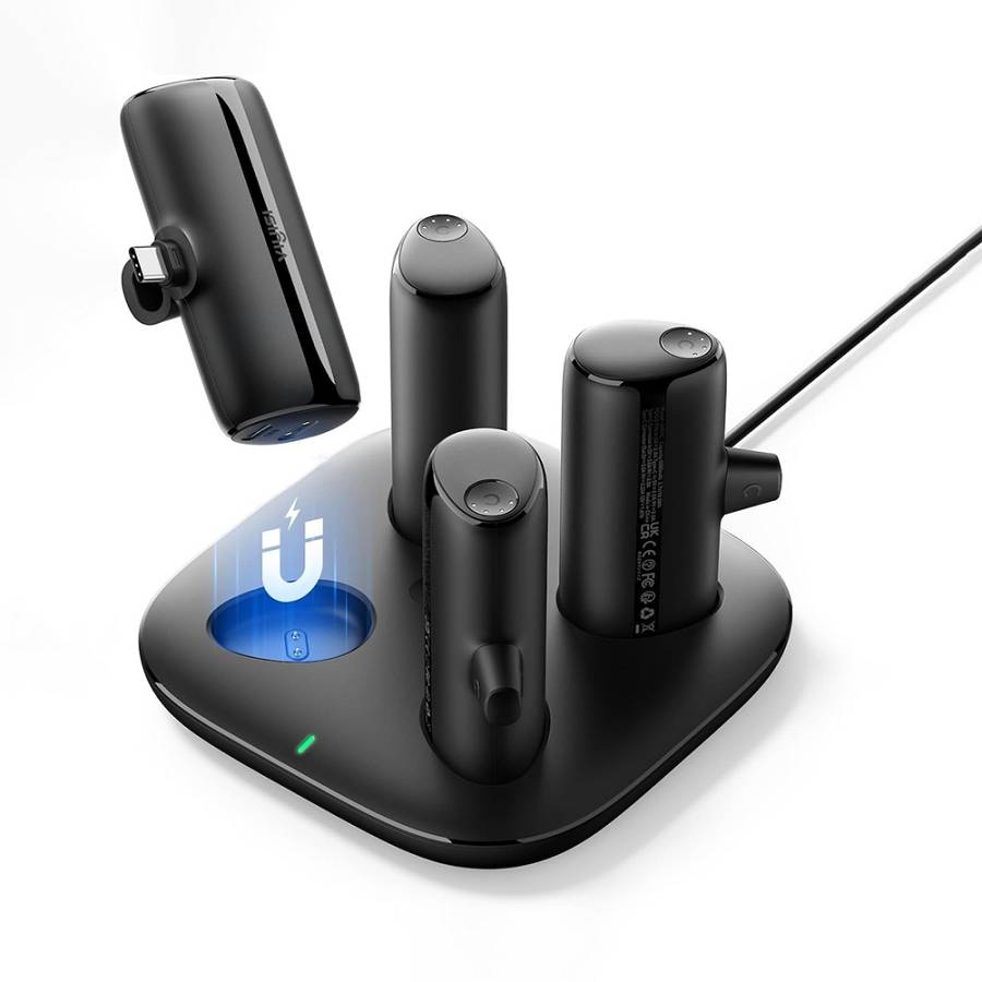 Viyisi G007C Magnetic Charging Station With 4 X Powerbank / Portable Charging Batteries With Built-in Type-c - 4 X 5000mah - 20w 5000mAh Black