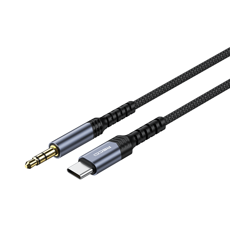 Recci RDS-A27 Aux Cable 3.5mm male Type-C 1m - Black