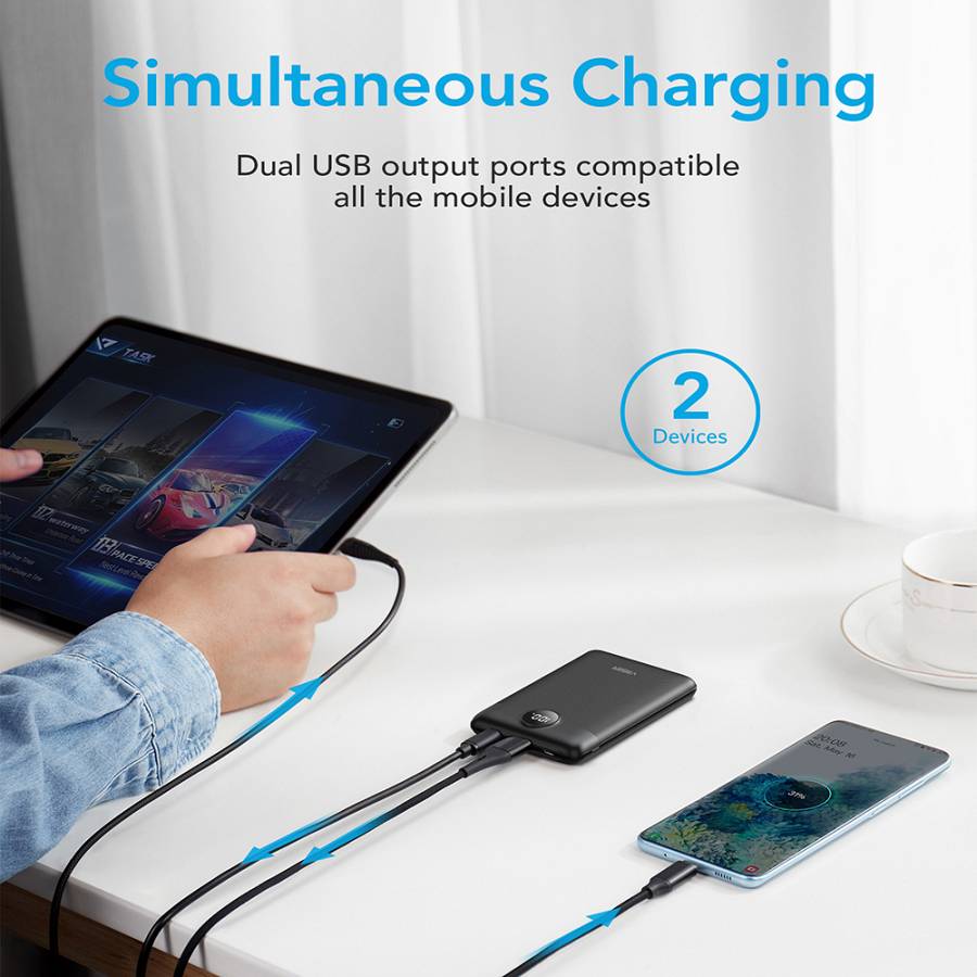 Veger S11 Power Bank 10000mAh 20W με Θύρα USB-A και Θύρα USB-C Quick Charge 3.0 / Power Delivery Μαύρο