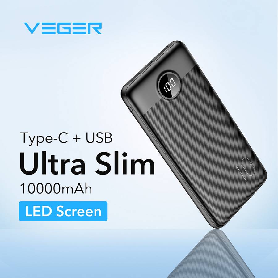 Veger L10S - Power Bank 10000mAh LCD Quick Charge PD20W (W1105PD)