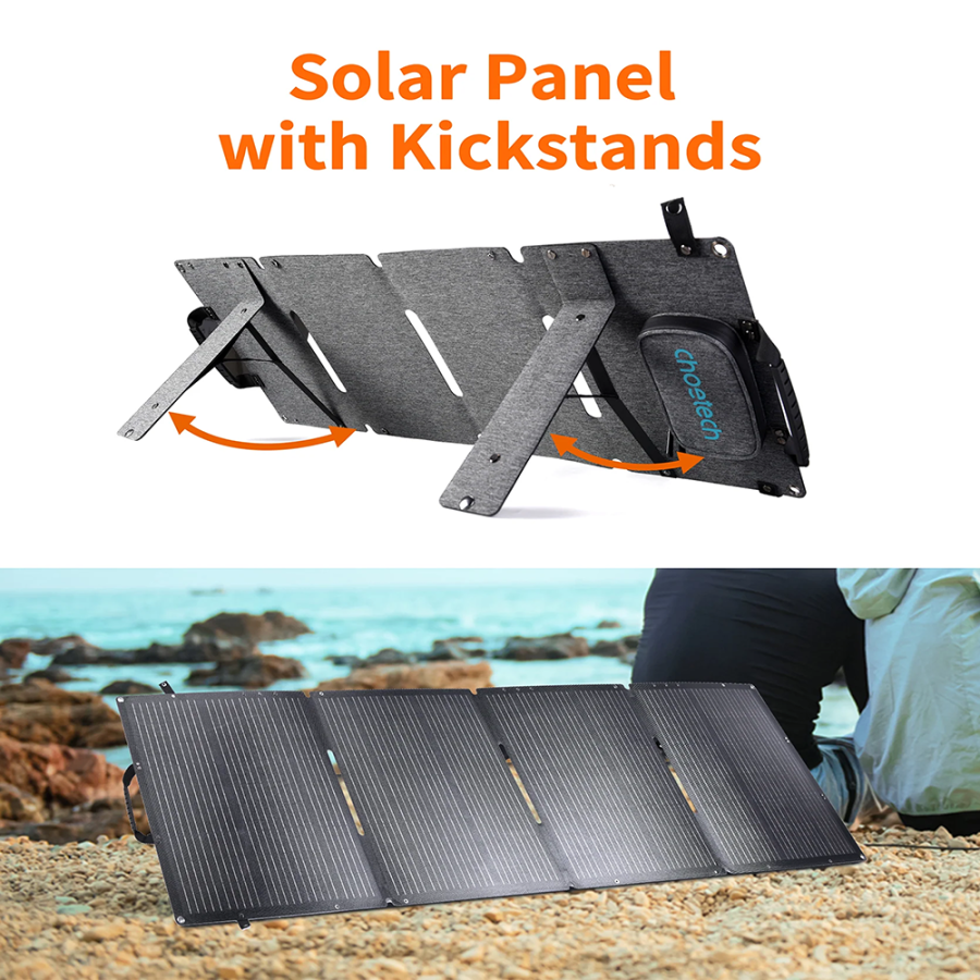 Choetech SC006 foldable solar charger 40W 1xUSB QC, 1xUSB-C PD (gray)