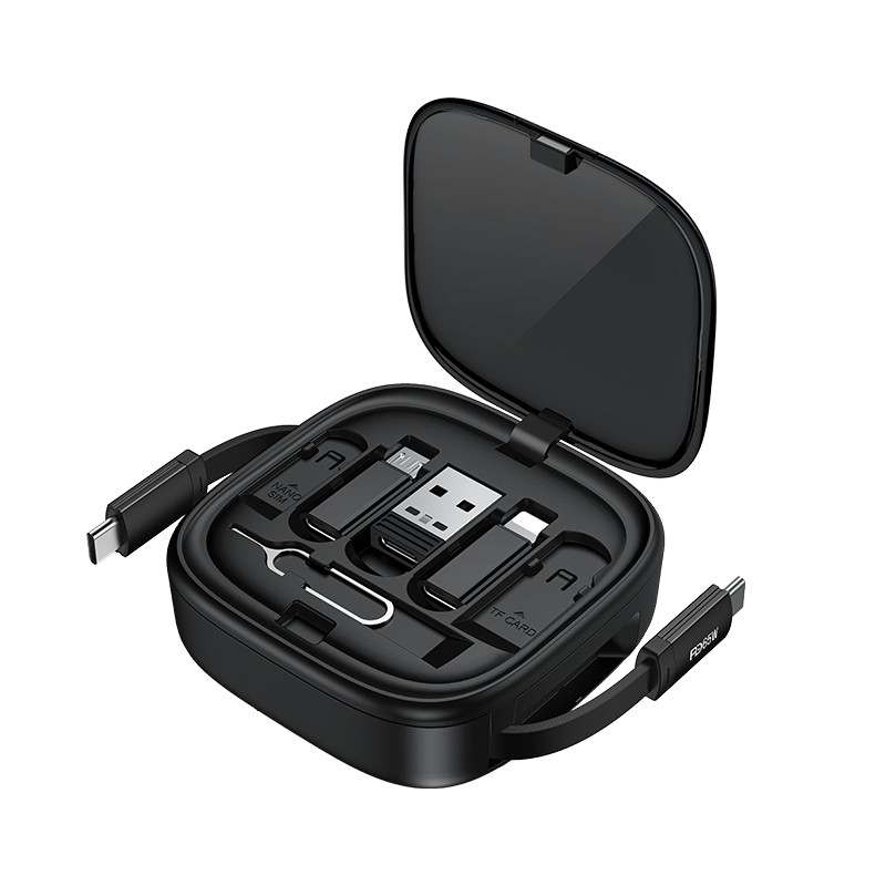 Recci RS36T Multifunction (5-in-1 ) PD65W Fast Charging DATA CABLE SET 5IN1 - Black