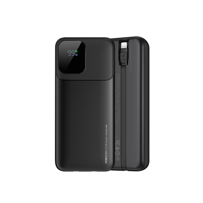 Recci RPB-P68 Power Bank 20000mAh 22.5W*2 PD20W Black