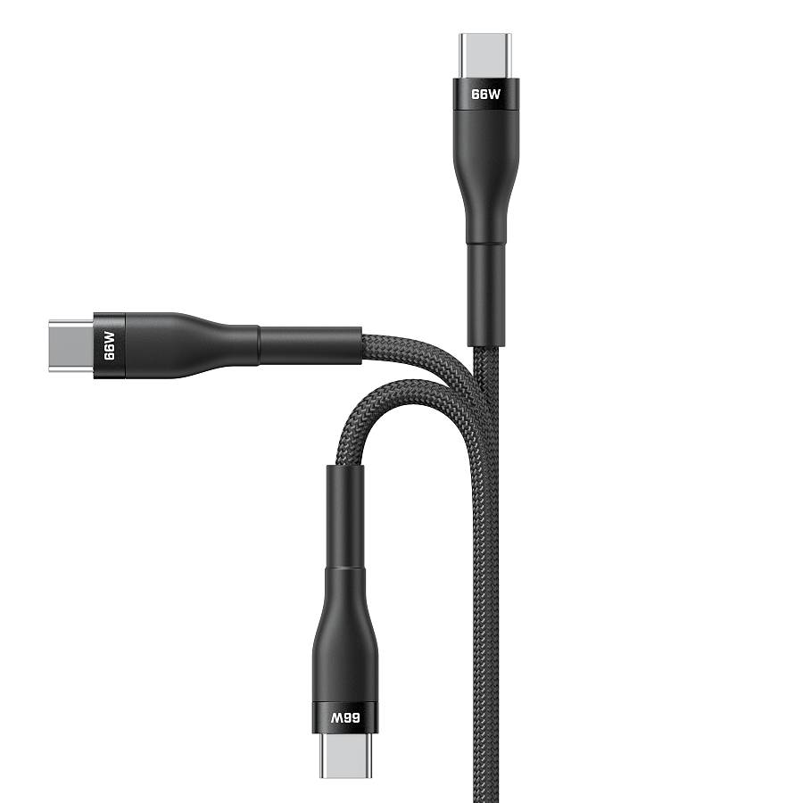 VEGER AC04 66W USB-A to USB-C Cable, 1.2m Premium Braided Fast Charging Cord for Huawei SuperCharge, Oppo SuperVOOC, Xiaomi Quick Charge, Type-C Charging Cable