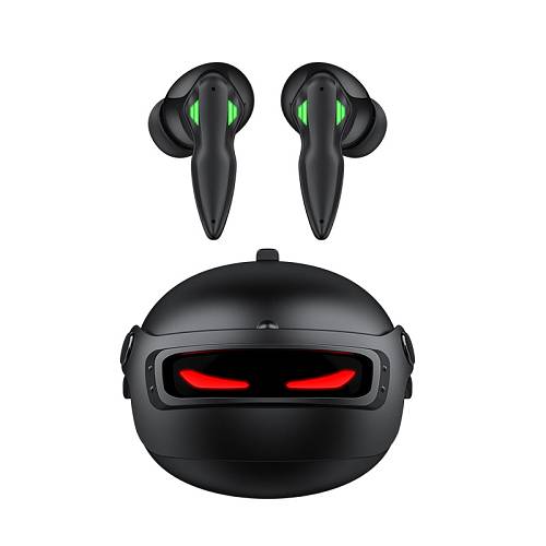Recci REP-W48 Helmet In-ear Bluetooth Handsfree Earphones with Charging Case Black