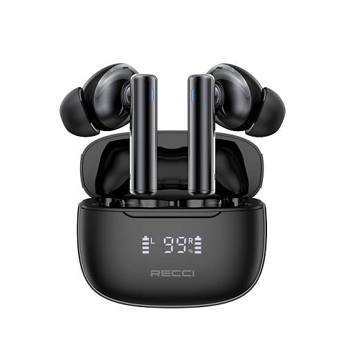 Recci REP-W77 Warrior TWS In-ear Bluetooth Handsfree Earphones with Charging Case Black