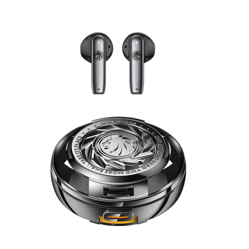 Recci REP-W56 Angle-Wing Necklace In-ear Bluetooth Handsfree Earphones with Charging Case Silver