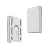 Veger X5 - 6-IN-1 | Wireless Powerbank | 5000mAh Fast Charging | Magnetic Wallet | Apple-certified Find My | 0-90° Adjustable Stand | Iconic Style Λευκό