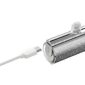 Veger W0573P Lipstick-Lightning Power Bank 5000mAh 12W Aσήμι
