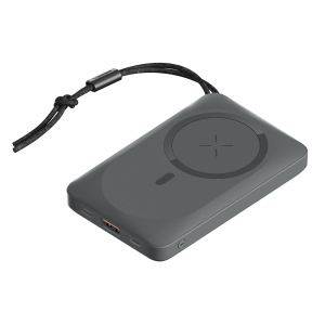 Veger W1151 MagOn Magnetic Wireless MagSafe Power Bank 10000mAh 15W με Θύρα USB-A και Θύρα USB-C Power Delivery / Quick Charge 3.0 Γκρι