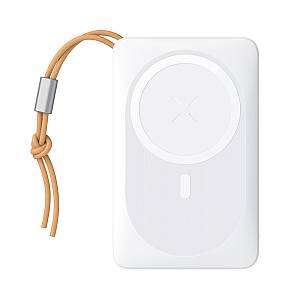Veger W1151 MagOn Magnetic Wireless MagSafe Power Bank 10000mAh 15W με Θύρα USB-A και Θύρα USB-C Power Delivery / Quick Charge 3.0 Λευκό