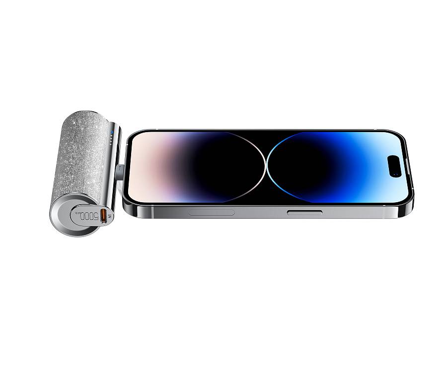 Veger W0573P Lipstick-Lightning Power Bank 5000mAh 12W Aσήμι