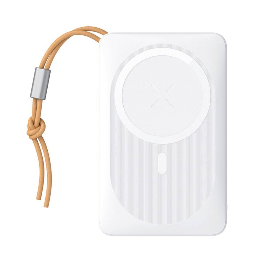 Veger W1151 MagOn Magnetic Wireless MagSafe Power Bank 10000mAh 15W με Θύρα USB-A και Θύρα USB-C Power Delivery / Quick Charge 3.0 Λευκό