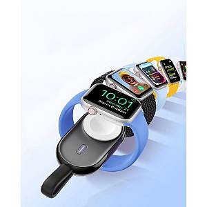 Veger W0102 1200mAh 2.5W Mini Portable Wireless Magnetic Wearable Charger Apple Watch Μαύρο