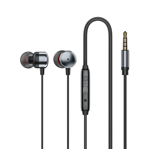 RECCI REP-L37 - Metal Wired Earphone In-ear Design 3.5MM- Silver Gray