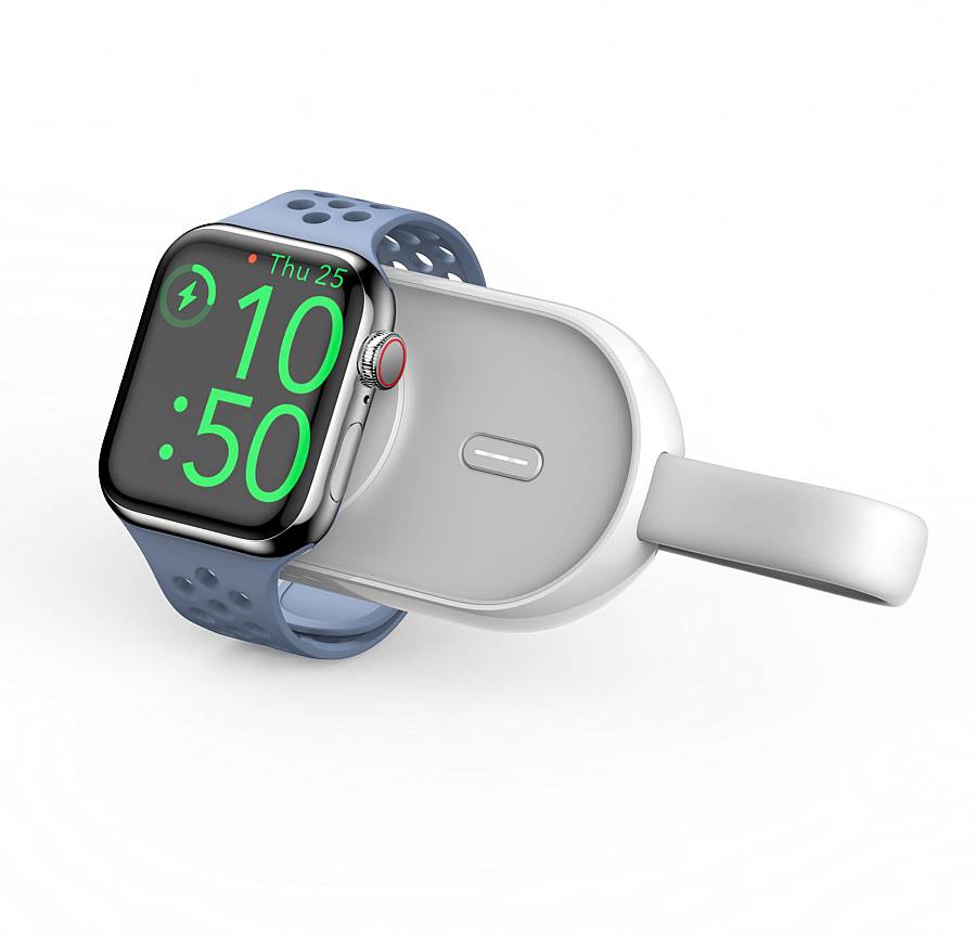 Veger W0102 1200mAh 2.5W Mini Portable Wireless Magnetic Wearable Charger Apple Watch Λευκό