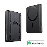 Veger X5 - 6-IN-1 | Apple-certified Find My | Wireless Powerbank | 5000mAh Fast Charging | Magnetic Wallet | 0-90° Adjustable Stand | Iconic Style Μαύρο